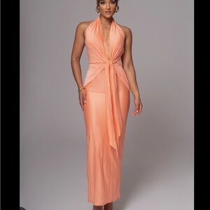 JLUXLABEL PEACH UNDER THE MOONLIGHT DRESS